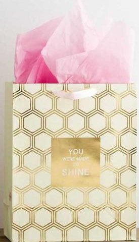 081983642081 Gold Hexies Shine Specialty Gift Bag