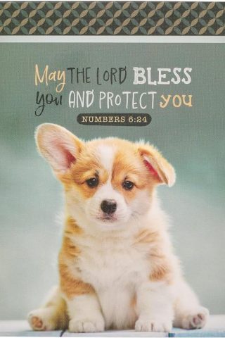 6006937160828 May The Lord Bless You And Protect You Notepad Gray Puppy Numbers 6:24