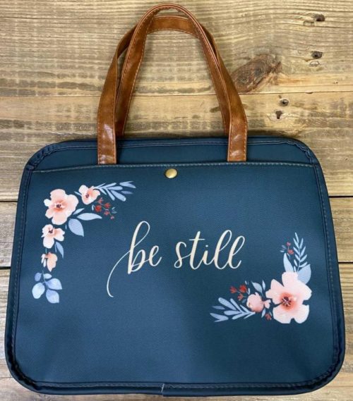 081983749858 Be Still Floral Bible Tote