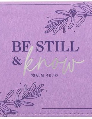 1220000136892 Be Still And Know Faux Leather Checkbook Cover