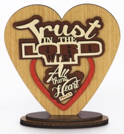 810013850246 Trust In The Lord Wooden Table Topper