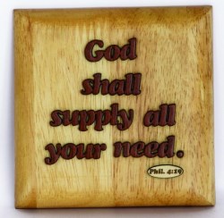 810013850260 Philippians 4:19 Wooden Plaque