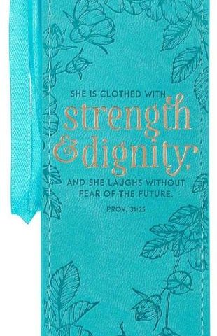 1220000136847 Strength And Dignity Faux Leather Proverbs 31:25