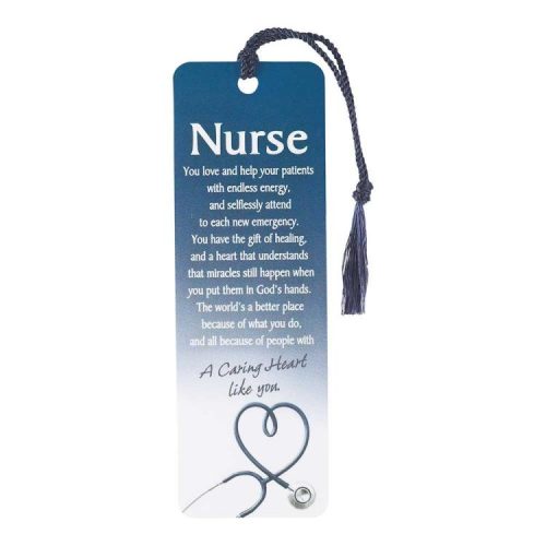 603799109635 Nurse A Caring Heart Tassel Bookmark