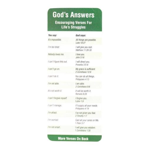 603799443951 Gods Answers Bookmark
