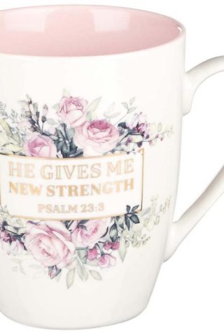 6006937148581 New Strength Ceramic Coffee Psalms 23:3