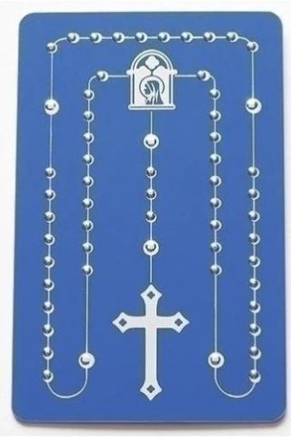 089945438222 Embossed Rosary Card