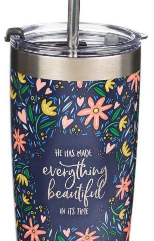 1220000136939 Everything Beautiful Stainless Steel Travel Mug With Reusable Stainless Ste
