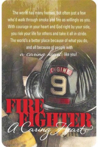 603799536004 Firefighter A Caring Heart Pocket Card