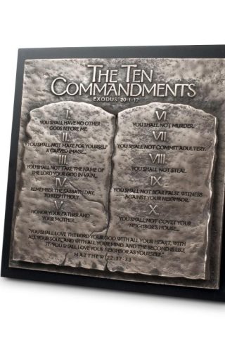 667665117094 10 Commandments Sculpture (Plaque)