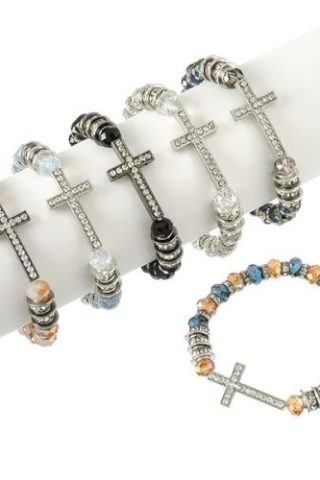780932386921 Stone Cross And Facet Bead (Bracelet/Wristband)