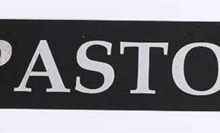 788200886494 Pastor Chrome Decal With Crosses Pack Of 6 (Bumper Sticker)