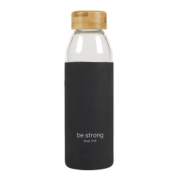 886083623660 Be Strong Water Bottle With Bamboo Lid
