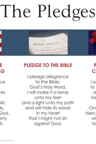 9781596364394 3 In 1 Pledges Of Allegiance Christian Flag Bible Laminated Wall Chart
