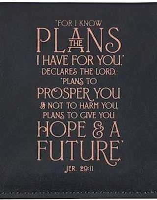 1220000326132 Hope And A Future Jeremiah 29:11 Checkbook Wallet Botanical