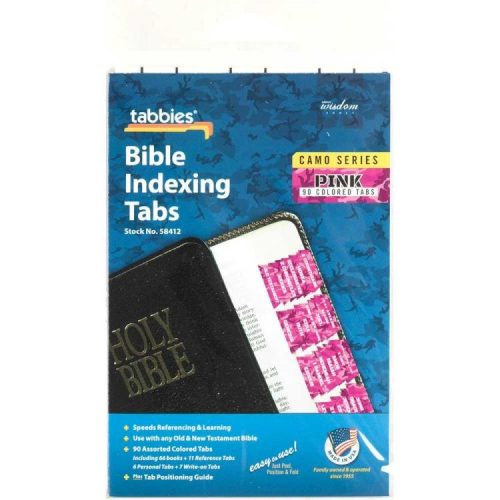 084371584123 Pink Camo Bible Tabs