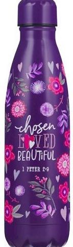 1220000324244 Chosen Loved Beautiful Stainless Steel Water Bottle 1 Peter 2:9