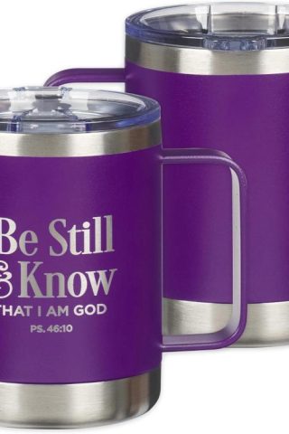 1220000324992 Be Still And Know Stainless Camp Style Mug Ps 46:10