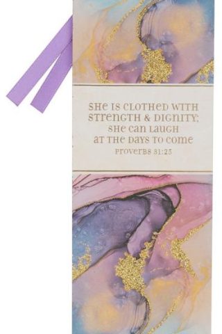 1220000137998 Strength And Dignity Purple Marbled Premium Proverbs 31:25