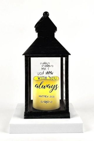 788200503506 I Am With You Always Lantern LED