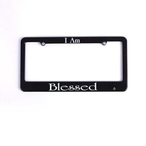 788200878031 I Am Blessed Auto Tag Frame