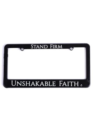 788200878062 Stand Firm Unshakeable Faith Auto Tag Frame