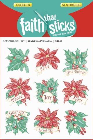 9781414394244 Christmas Poinsettia Stickers