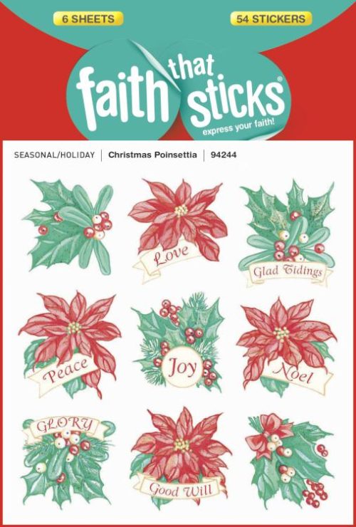 9781414394244 Christmas Poinsettia Stickers