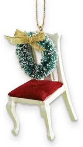 089945551686 Memorial Chair With Wreath (Ornament)