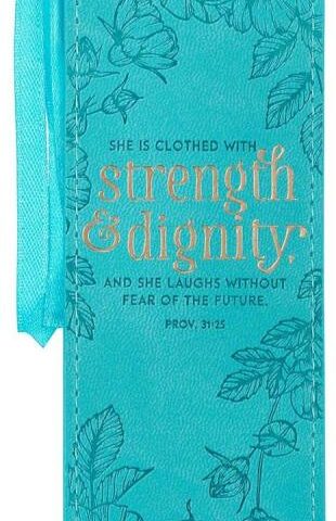 1220000136847 Strength And Dignity Faux Leather Proverbs 31:25