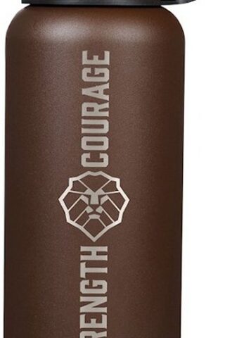 1220000324206 Strength And Courage Stainless Steel Water Bottle Joshua 1:9