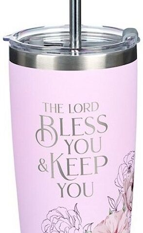 1220000325005 Lord Bless You And Keep You Floral Stainless Steel Travel Tumbler With Stai