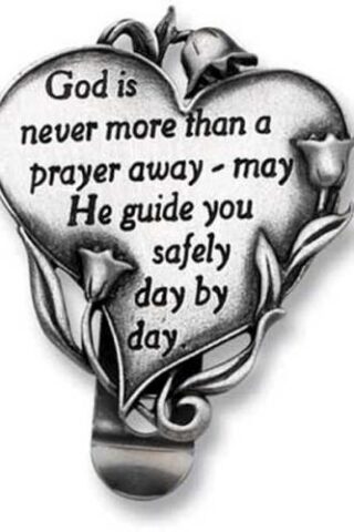 785525080606 God Is Never Heart Visor Clip