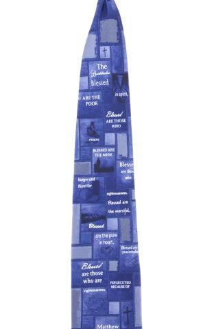 796736090872 Beatitudes Matthew 5:3-12 Silk Tie