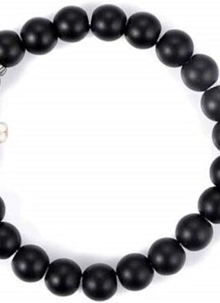 845283226477 Mens Cross Onyx Stretch (Bracelet/Wristband)