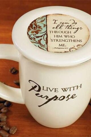 095177544662 Live With Purpose Grace Outpoured Mug And Coaster Set