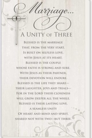 095177578834 Marriage A Unity Of Three (Plaque)