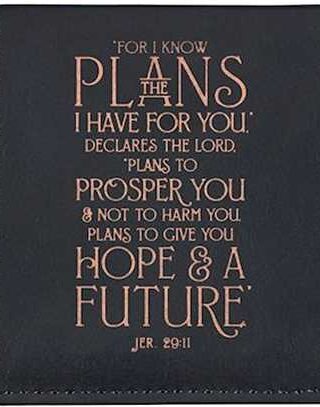 1220000326132 Hope And A Future Jeremiah 29:11 Checkbook Wallet Botanical