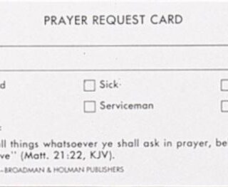 9780805474145 Prayer Request Card