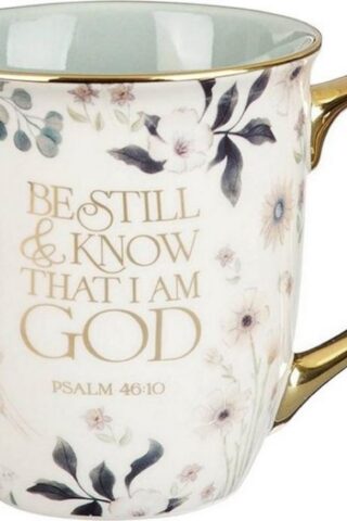 1220000325661 Be Still Teal Meadow Ceramic Coffee Mug Psalm 46:10