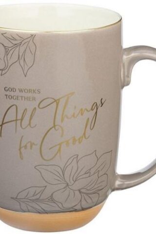 1220000327467 All Things For Good Ceramic With Exposed Clay Base Romans 8:28
