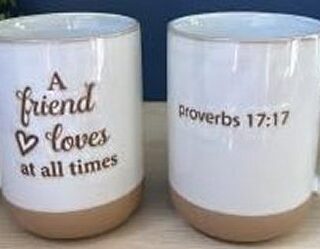 785525317771 Friend Loves Pottery Mug Proverbs 17:17