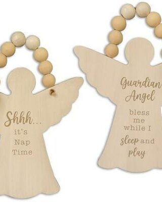 785525320542 Guardian Angel Door Hanger With Beads And Heart
