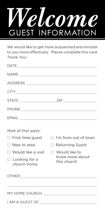 9780805487381 Welcome Guest Information Card