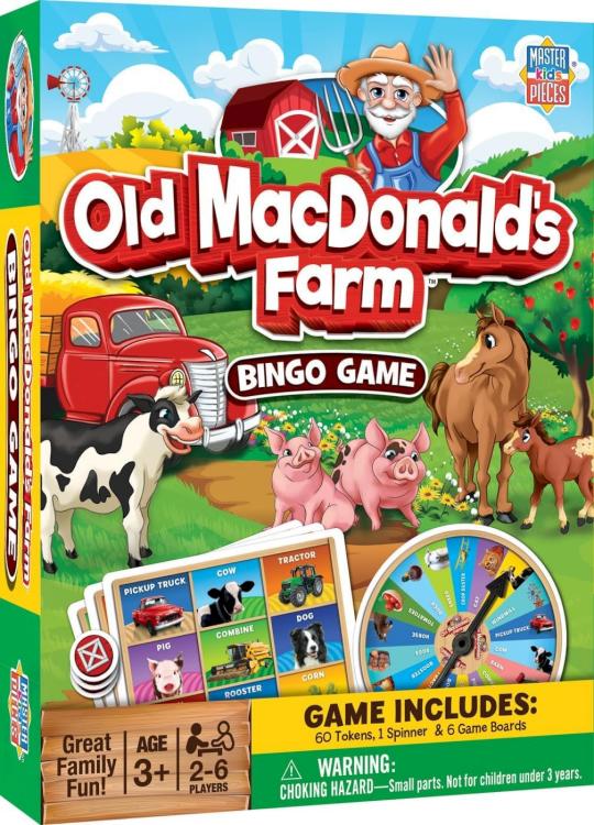705988421235 Old MacDonalds Farm Bingo Game
