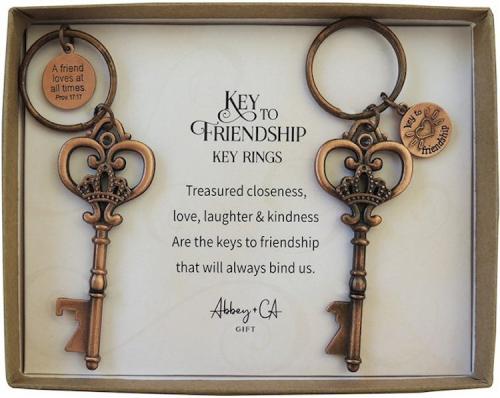 785525305730 Key To Friendship Keyring Set